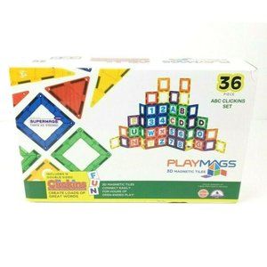 PlayMags 3D Magnetic Tiles 36 Pieces ABC Chickens